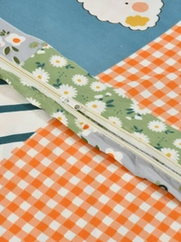 MORADO Glace Cotton Double Bed Quilt Cover / Duvet Cover / Rajai Cover / Blanket Cover with Zipper (90x100 Inches) - Multicolor