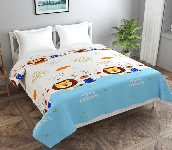 MORADO Glace Cotton Double Bed Quilt Cover / Duvet Cover / Rajai Cover / Blanket Cover with Zipper (90x100 Inches) - Multicolor