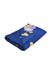 MORADO Glace Cotton Double Bed Quilt Cover / Duvet Cover / Rajai Cover / Blanket Cover with Zipper (90x100 Inches) - Blue