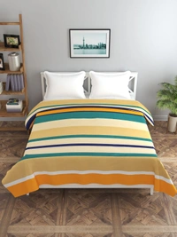 MORADO Glace cotton Double Bed Quilt Cover / Duvet Cover / Rajai Cover / Blanket Cover with Zipper (90x100 Inches) - Multicolor