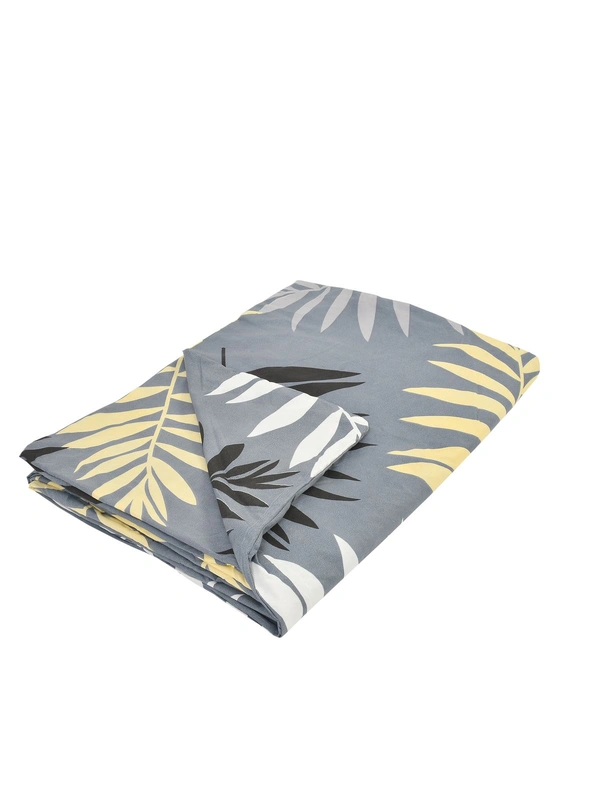 MORADO Glace Cotton Double Bed Quilt Cover / Duvet Cover / Rajai Cover / Blanket Cover with Zipper (90x100 Inches) - Grey