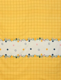 MORADO Premium Glace Cotton Double Bedsheet with 2 King Size Pillow Covers (90x100 Inches) - Yellow