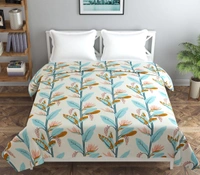 MORADO Glace cotton Double Bed Quilt Cover / Duvet Cover / Rajai Cover / Blanket Cover with Zipper (90x100 Inches) - Green