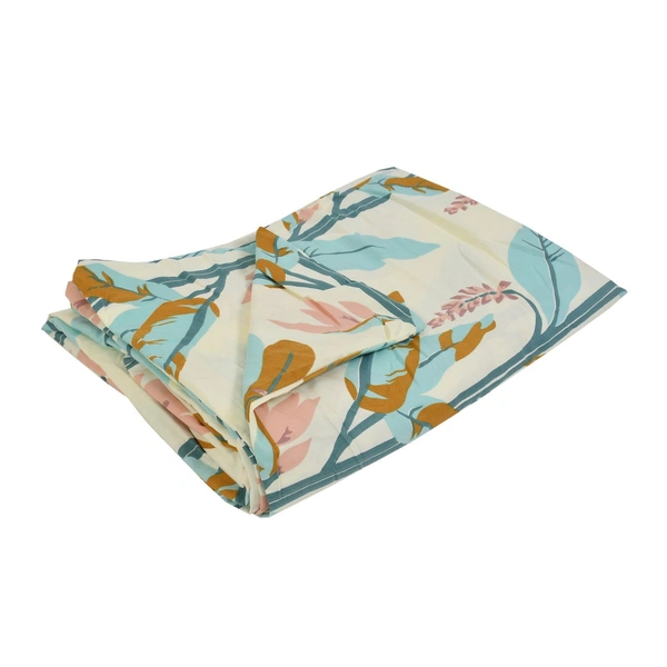 MORADO Glace cotton Double Bed Quilt Cover / Duvet Cover / Rajai Cover / Blanket Cover with Zipper (90x100 Inches) - Green