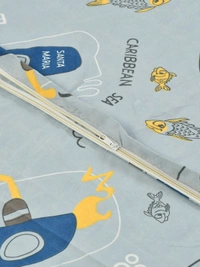 MORADO Glace Cotton Double Bed Quilt Cover / Duvet Cover / Rajai Cover / Blanket Cover with Zipper (90x100 Inches) - Blue