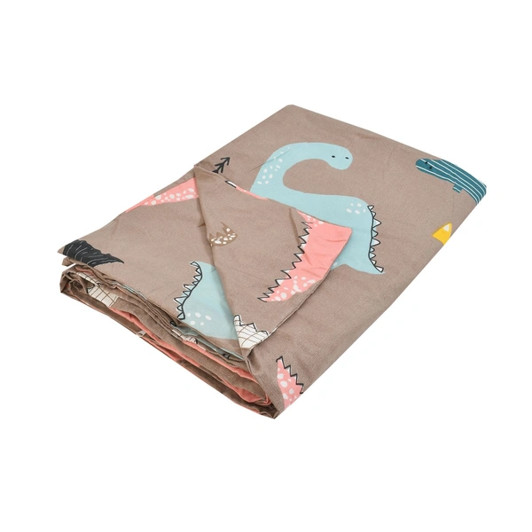 MORADO Glace Cotton Double Bed Quilt Cover / Duvet Cover / Rajai Cover / Blanket Cover with Zipper (90x100 Inches) - Brown