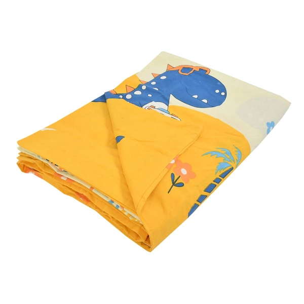 MORADO Glace Cotton Double Bed Quilt Cover / Duvet Cover / Rajai Cover / Blanket Cover with Zipper (90x100 Inches) - Offwhite