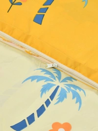 MORADO Glace Cotton Double Bed Quilt Cover / Duvet Cover / Rajai Cover / Blanket Cover with Zipper (90x100 Inches) - Offwhite