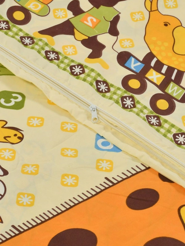 MORADO Glace Cotton Double Bed Quilt Cover / Duvet Cover / Rajai Cover / Blanket Cover with Zipper (90x100 Inches) - Offwhite