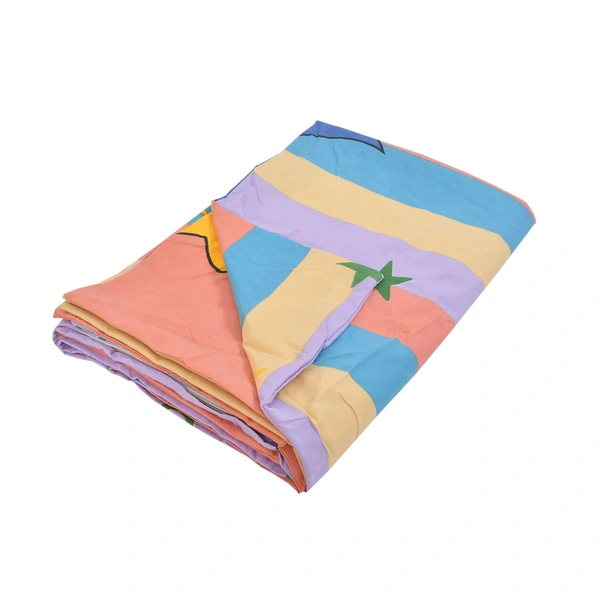 MORADO Glace Cotton Double Bed Quilt Cover / Duvet Cover / Rajai Cover / Blanket Cover with Zipper (90x100 Inches) - Multicolor