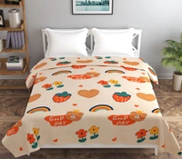 MORADO Glace Cotton Double Bed Quilt Cover / Duvet Cover / Rajai Cover / Blanket Cover with Zipper (90x100 Inches) - Multicolor