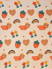 MORADO Glace Cotton Double Bed Quilt Cover / Duvet Cover / Rajai Cover / Blanket Cover with Zipper (90x100 Inches) - Multicolor