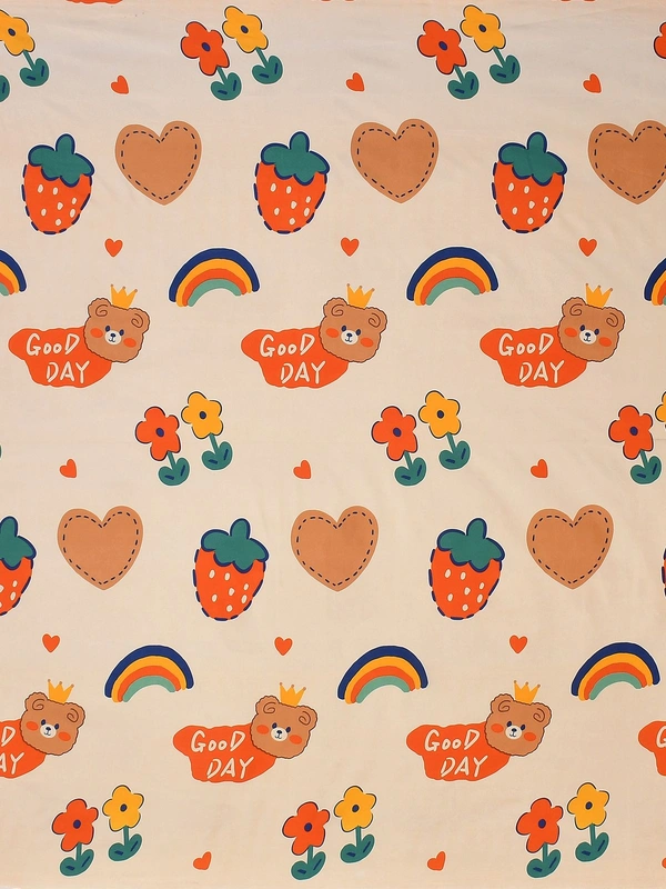 MORADO Glace Cotton Double Bed Quilt Cover / Duvet Cover / Rajai Cover / Blanket Cover with Zipper (90x100 Inches) - Multicolor