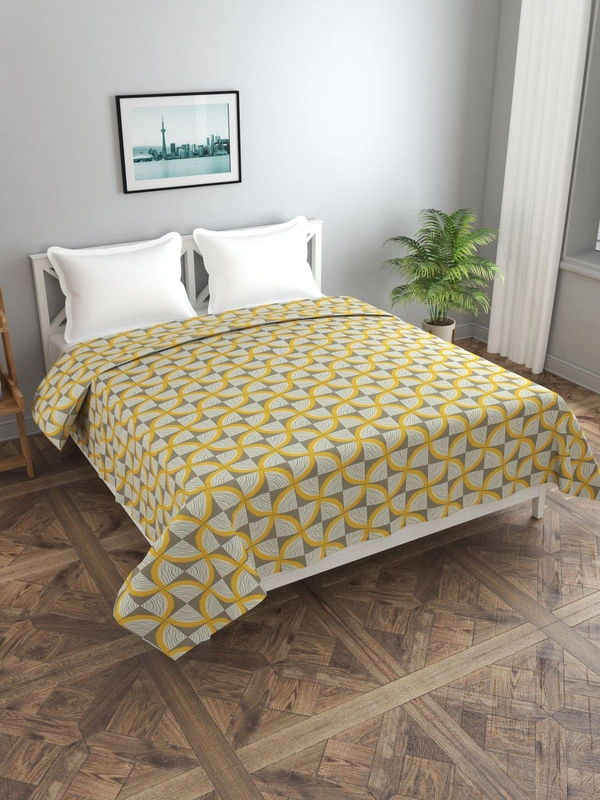 MORADO Glace cotton Double Bed Quilt Cover / Duvet Cover / Rajai Cover / Blanket Cover with Zipper (90x100 Inches) - Pink