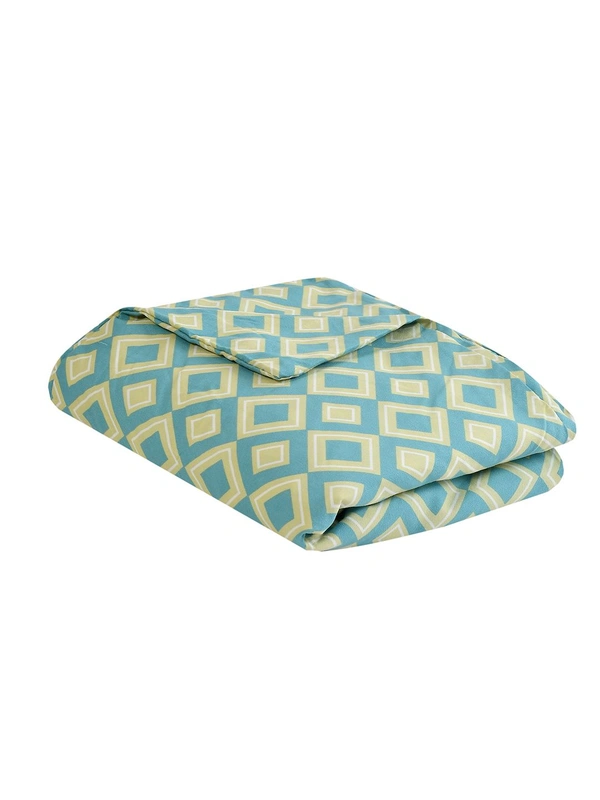 MORADO Glace cotton Double Bed Quilt Cover / Duvet Cover / Rajai Cover / Blanket Cover with Zipper (90x100 Inches) - Green