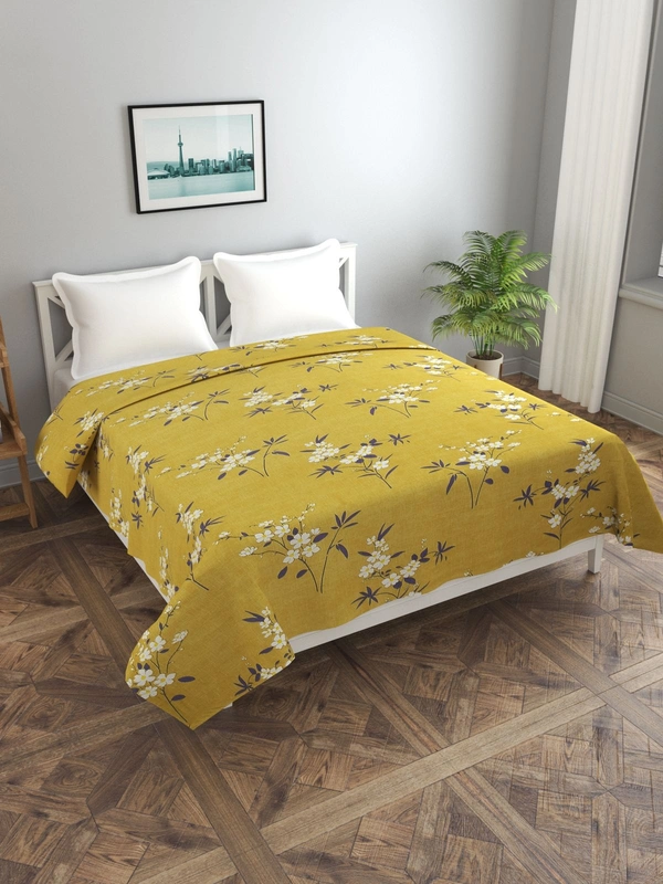 MORADO Glace Cotton Double Bed Quilt Cover / Duvet Cover / Rajai Cover / Blanket Cover with Zipper (90x100 Inches) - Green