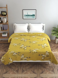 MORADO Glace Cotton Double Bed Quilt Cover / Duvet Cover / Rajai Cover / Blanket Cover with Zipper (90x100 Inches) - Green