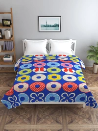 MORADO Glace Cotton Double Bed Quilt Cover / Duvet Cover / Rajai Cover / Blanket Cover with Zipper (90x100 Inches) - Multicolor