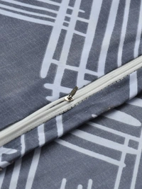 MORADO Glace Cotton Double Bed Quilt Cover / Duvet Cover / Rajai Cover / Blanket Cover With Zipper (90x100 Inches) - 90x100 Inches, Blue