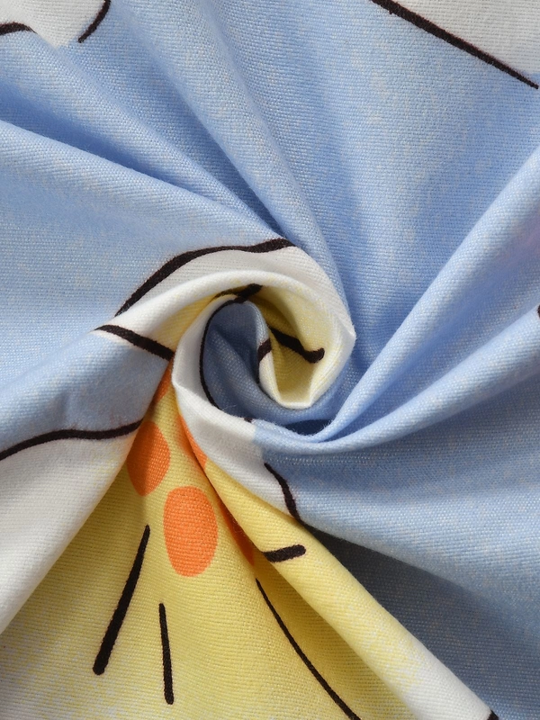 MORADO Glace Cotton Single Bed Size Quilt Cover / Duvet Cover / Rajai Cover / Blanket Cover With Zipper (60x90 Inches) - 60x90 Inches, Blue