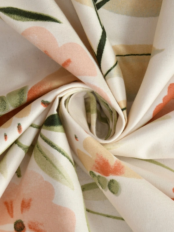 MORADO Glace Cotton Double Bed Quilt Cover / Duvet Cover / Rajai Cover / Blanket Cover With Zipper (90x100 Inches) - 90x100 Inches, Offwhite