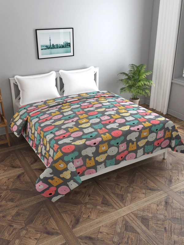 MORADO Glace Cotton Double / Duvet Cover / Rajai Cover / Blanket Cover with Zipper (90x100 Inches, MultiColor) - 90x100 Inches, Mutlicolor