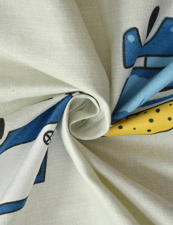 MORADO Glace Cotton Single / Duvet Cover / Rajai Cover / Blanket Cover with Zipper (60x90 Inches, Offwhite) - 60x90 Inches, Offwhite