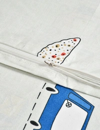 MORADO Glace Cotton Single / Duvet Cover / Rajai Cover / Blanket Cover with Zipper (60x90 Inches, Offwhite) - 60x90 Inches, Offwhite