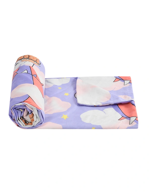 MORADO Glace Cotton Single / Duvet Cover / Rajai Cover / Blanket Cover with Zipper (60x90 Inches, Puple) - 60x90 Inches, Purple