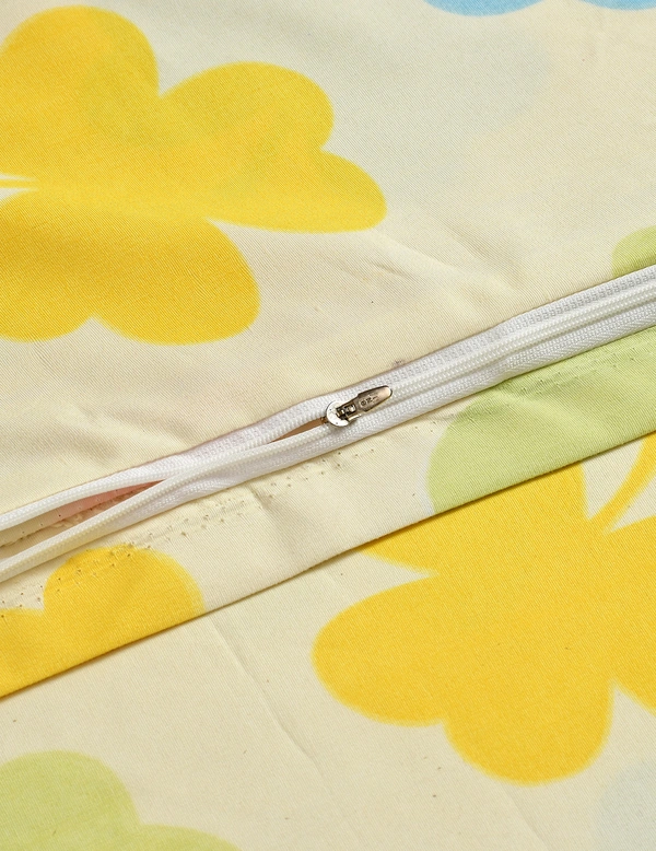 MORADO Glace Cotton Single / Duvet Cover / Rajai Cover / Blanket Cover with Zipper (60x90 Inches, Light Green) - 60x90 Inches, Mutlicolor