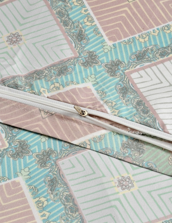 MORADO Glace Cotton Single / Duvet Cover / Rajai Cover / Blanket Cover with Zipper (60x90 Inches, Light Blue) - 60x90 Inches, Blue