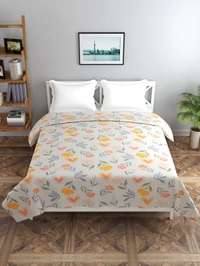 MORADO Glace Cotton Double / Duvet Cover / Rajai Cover / Blanket Cover with Zipper (90x100 Inches, Light Blue) - 90x100 Inches, Mutlicolor