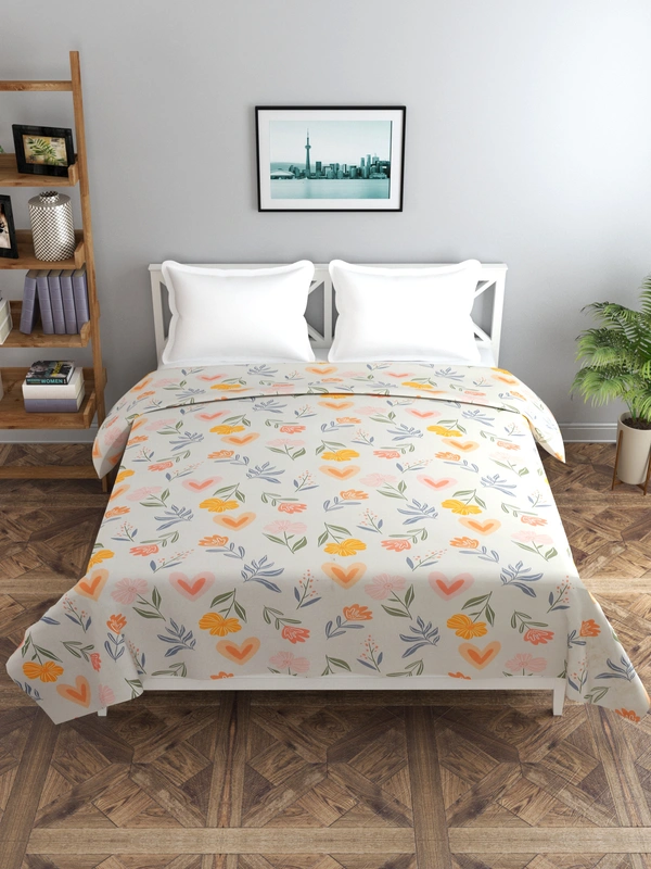 MORADO Glace Cotton Double / Duvet Cover / Rajai Cover / Blanket Cover with Zipper (90x100 Inches, Light Blue) - 90x100 Inches, Mutlicolor