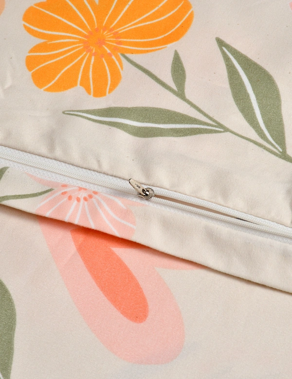 MORADO Glace Cotton Double / Duvet Cover / Rajai Cover / Blanket Cover with Zipper (90x100 Inches, Light Blue) - 90x100 Inches, Mutlicolor