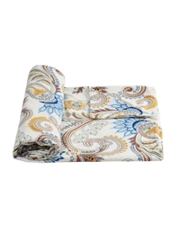 MORADO Glace Cotton Double / Duvet Cover / Rajai Cover / Blanket Cover with Zipper (90x100 Inches, Offwhite) - 90x100 Inches, Blue