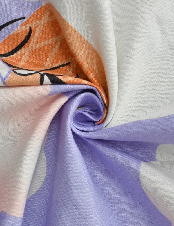 MORADO Glace Cotton Double / Duvet Cover / Rajai Cover / Blanket Cover with Zipper (90x100 Inches, Puple) - 90x100 Inches, Purple