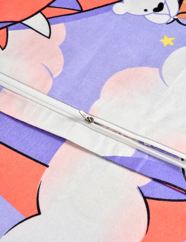 MORADO Glace Cotton Double / Duvet Cover / Rajai Cover / Blanket Cover with Zipper (90x100 Inches, Puple) - 90x100 Inches, Purple