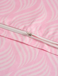 MORADO Glace Cotton Double / Duvet Cover / Rajai Cover / Blanket Cover with Zipper (90x100 Inches, Pink) - 90x100 Inches, Pink