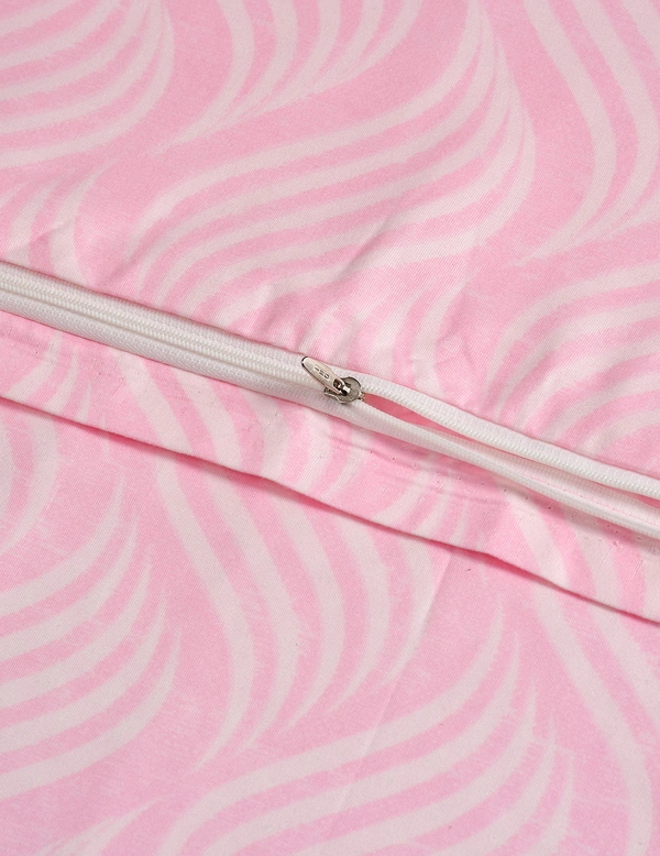 MORADO Glace Cotton Double / Duvet Cover / Rajai Cover / Blanket Cover with Zipper (90x100 Inches, Pink) - 90x100 Inches, Pink