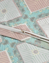 MORADO Glace cotton Double / Duvet Cover / Rajai Cover / Blanket Cover with Zipper (90x100 Inches, Light Blue) - 90x100 Inches, Blue