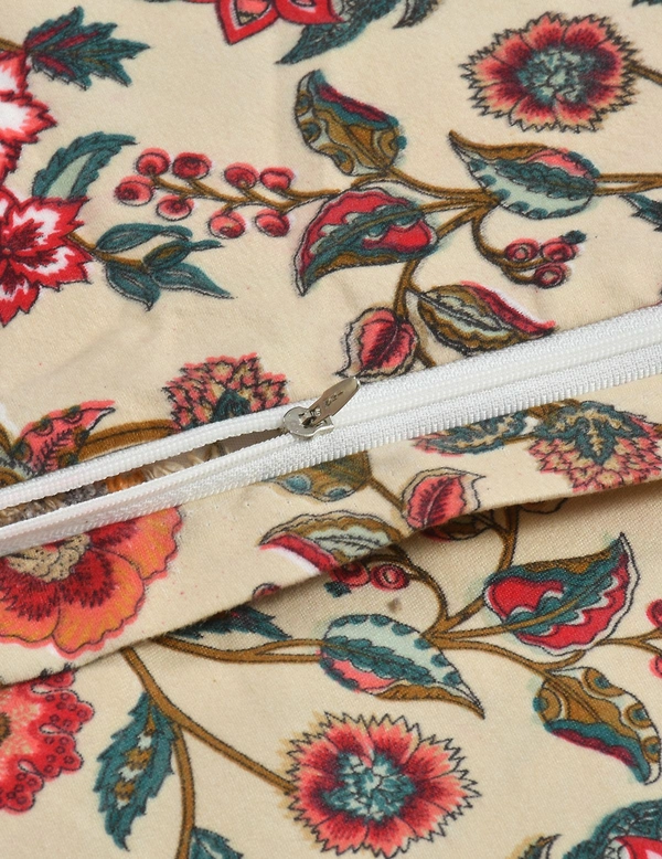 MORADO Glace Cotton Double Duvet Cover/Rajai Cover/Blanket Cover with Zipper (90x100 Inches) - 90x100 Inches, Red