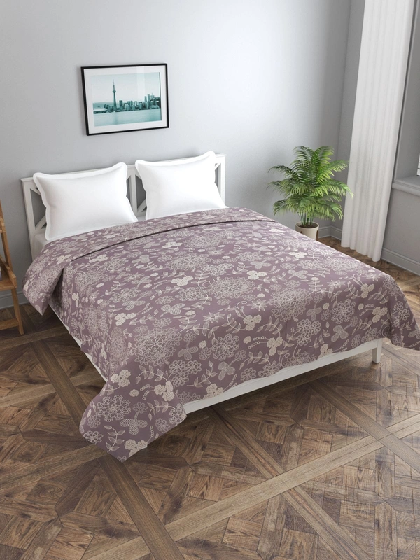 MORADO Glace Cotton Double Duvet Cover/Rajai Cover/Blanket Cover with Zipper (90x100 Inches) - 90x100 Inches, Mauve