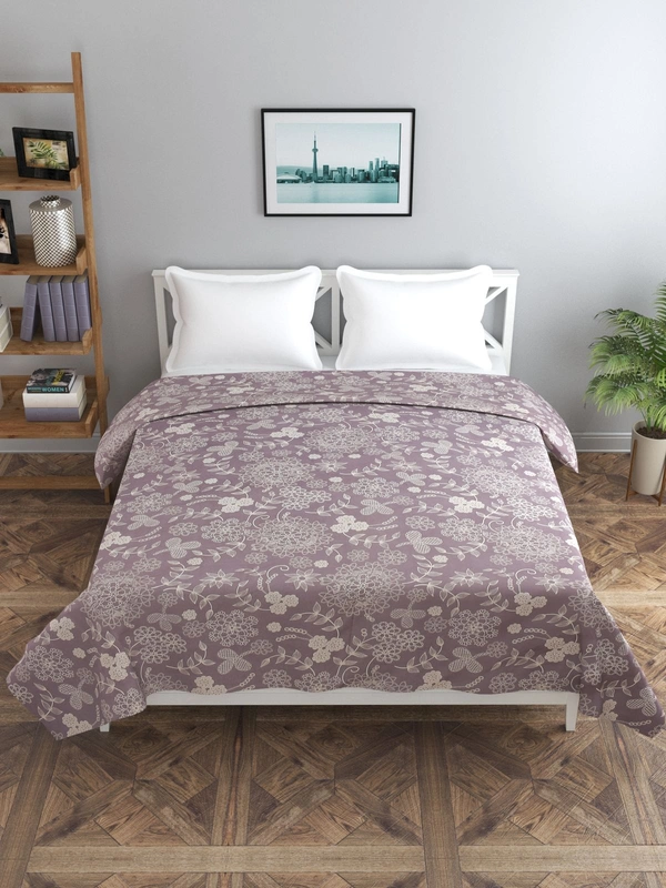 MORADO Glace Cotton Double Duvet Cover/Rajai Cover/Blanket Cover with Zipper (90x100 Inches) - 90x100 Inches, Mauve