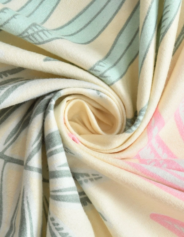 MORADO Glace Cotton Double Duvet Cover/Rajai Cover/Blanket Cover with Zipper (90x100 Inches) - 90x100 Inches, Light Green