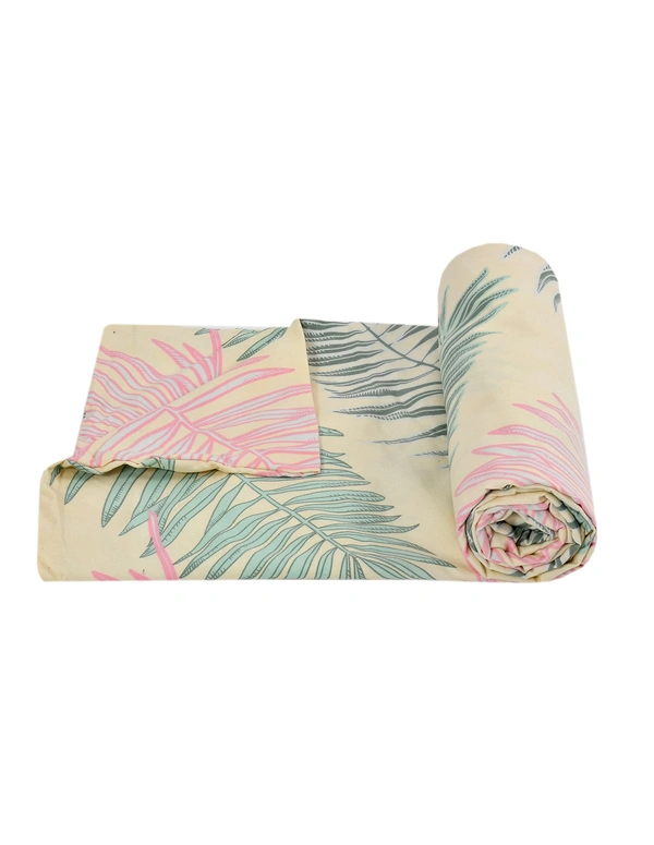 MORADO Glace Cotton Double Duvet Cover/Rajai Cover/Blanket Cover with Zipper (90x100 Inches) - 90x100 Inches, Light Green