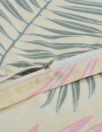 MORADO Glace Cotton Double Duvet Cover/Rajai Cover/Blanket Cover with Zipper (90x100 Inches) - 90x100 Inches, Light Green