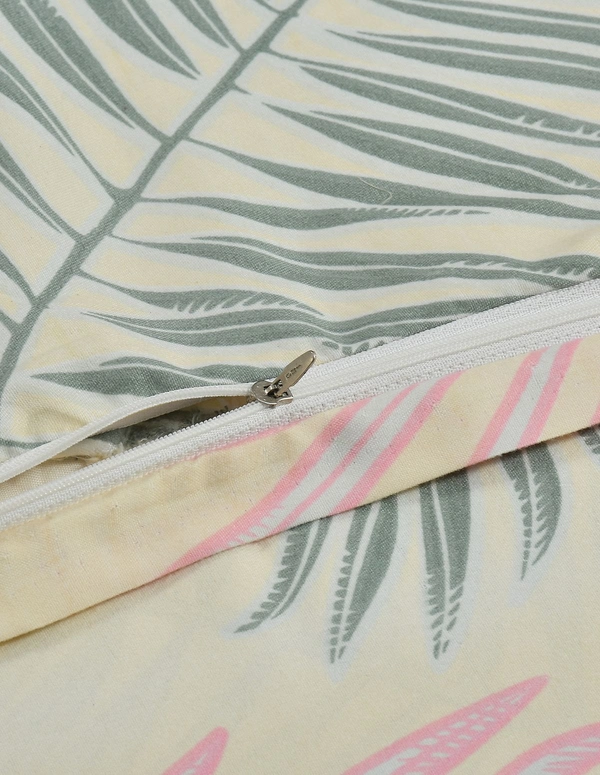 MORADO Glace Cotton Double Duvet Cover/Rajai Cover/Blanket Cover with Zipper (90x100 Inches) - 90x100 Inches, Light Green