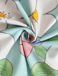 MORADO Glace Cotton Double Duvet Cover/Rajai Cover/Blanket Cover with Zipper (90x100 Inches) - 90x100 Inches, Sky Blue