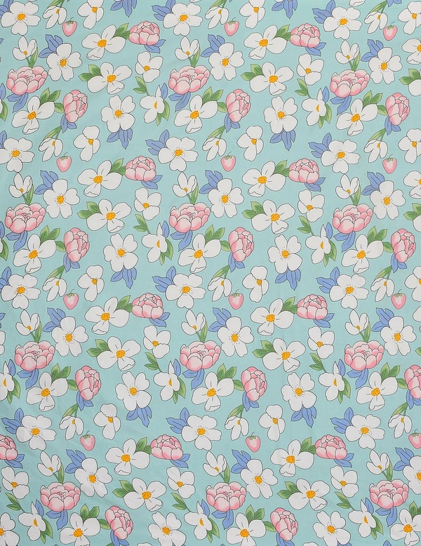 MORADO Glace Cotton Double Duvet Cover/Rajai Cover/Blanket Cover with Zipper (90x100 Inches) - 90x100 Inches, Sky Blue