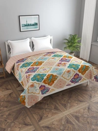 MORADO Glace Cotton Double Duvet Cover/Rajai Cover/Blanket Cover with Zipper (90x100 Inches) - 90x100 Inches